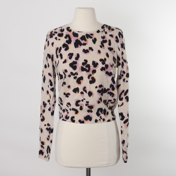 NEW Naadam Cashmere Pullover in Leopard Print - Picture 4 of 12